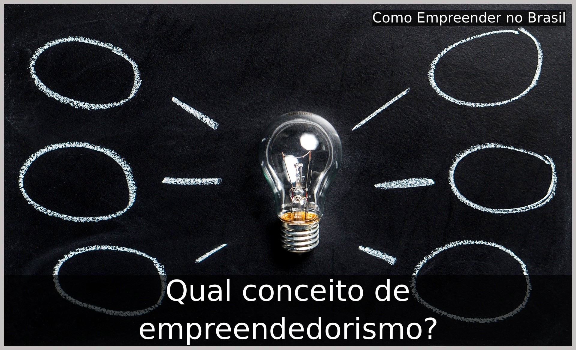 Uma lâmpada representando o conceito de empreendedorismo